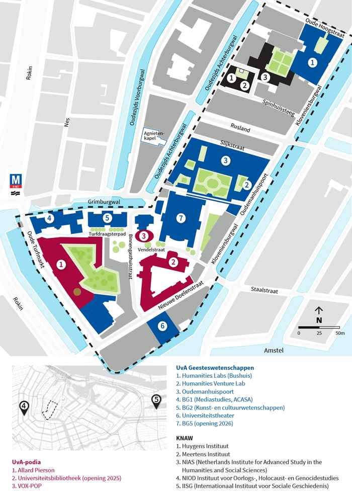 De Amsterdam Humanities Hub in het Universiteitskwartier