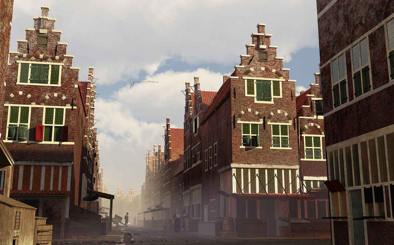 Reconstructie van de kruising van de Lange en Korte Houtstraat, in zuidoostelijke richting naar de Leprozengracht