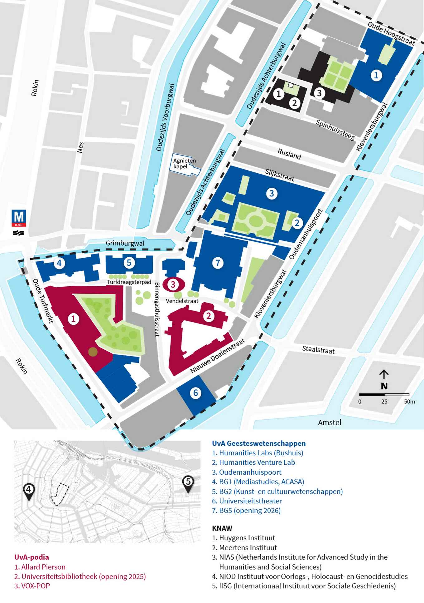 De Amsterdam Humanities Hub in het Universiteitskwartier